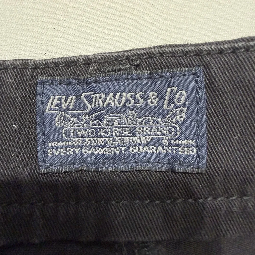 Levi Strauss Black Chino Pants Mens Stretch‎ Straight Casual Work